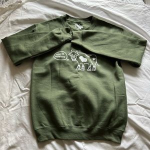cool it, cowboy - forrest green crewneck sweatshirt